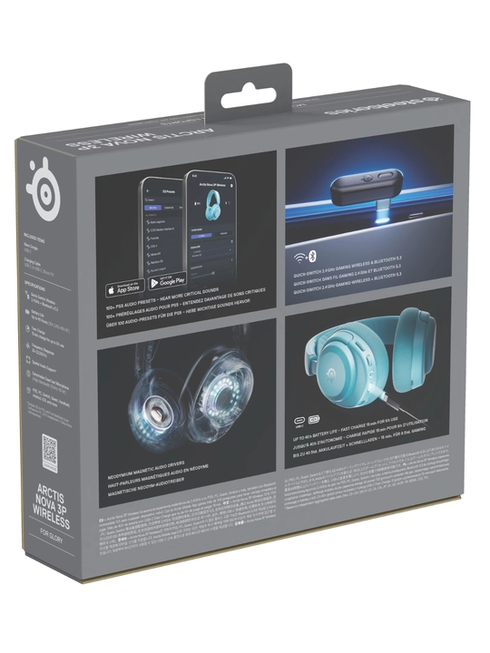 SteelSeries Arctis Nova 3P Wireless, беспроводные игровые наушники до 40ч работы