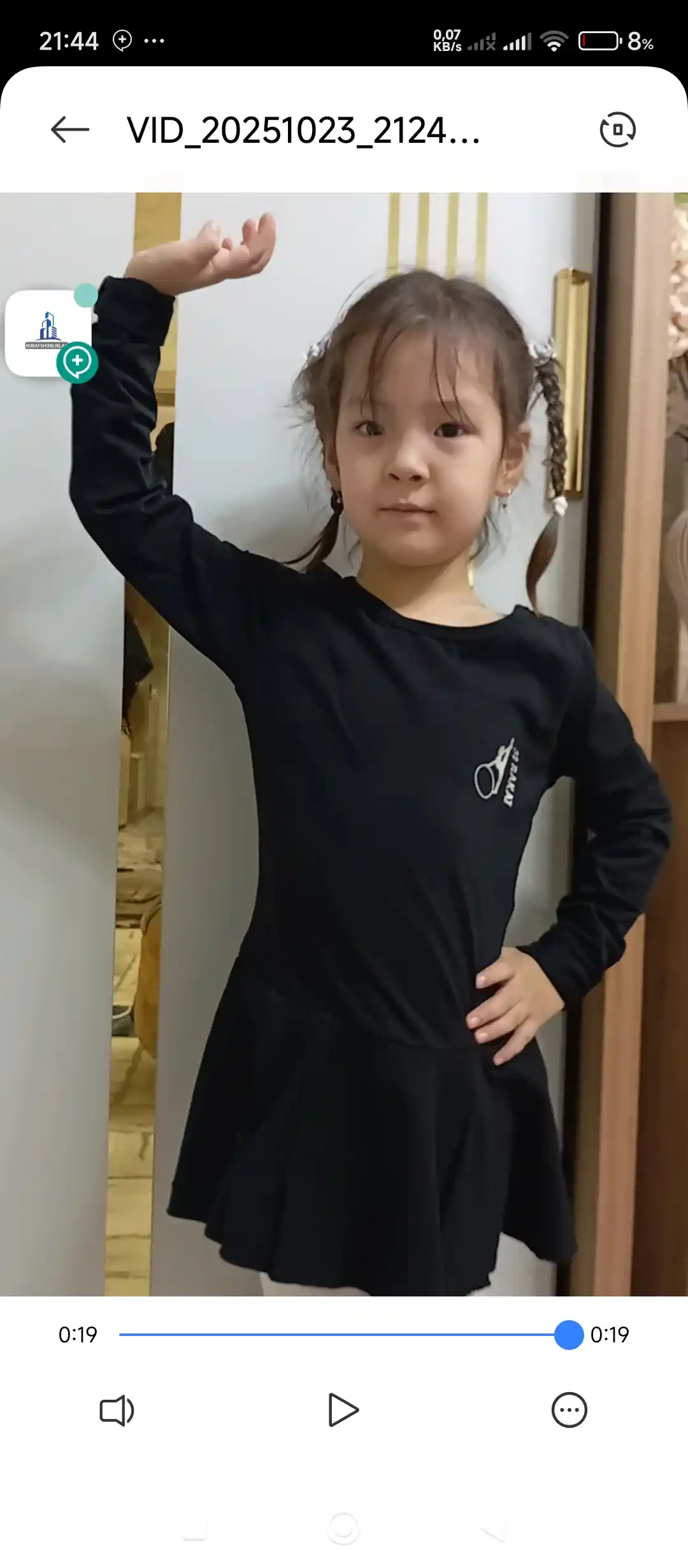 Raqs va gimnastika uchun mashg'ulot formasi, qora UM795032