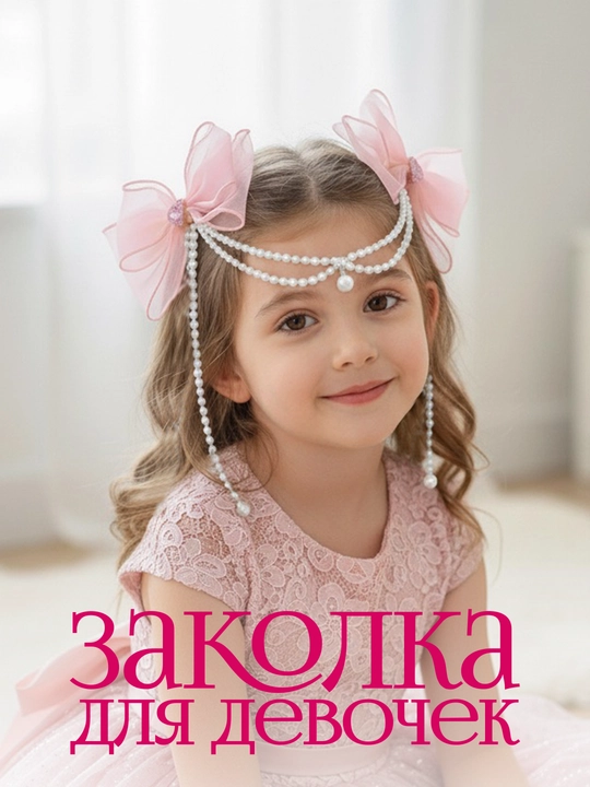 Бант, заколка-бантик для волос, большой бант, для девочек и девушек - 
