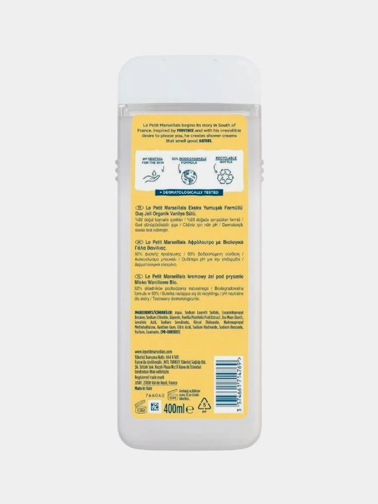 Le Petit Marseillais® Vanilla Dush uchun gel 400 ml