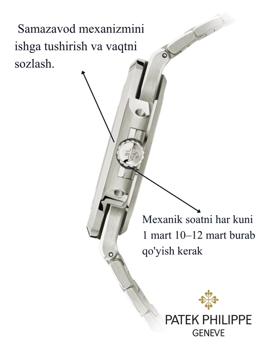 Patek Philippe erkaklar qo‘l soat, brendli, ochiq mexanik, kundalik kiyish uchun