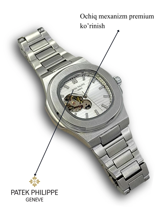 Patek Philippe erkaklar qo‘l soat, brendli, ochiq mexanik, kundalik kiyish uchun