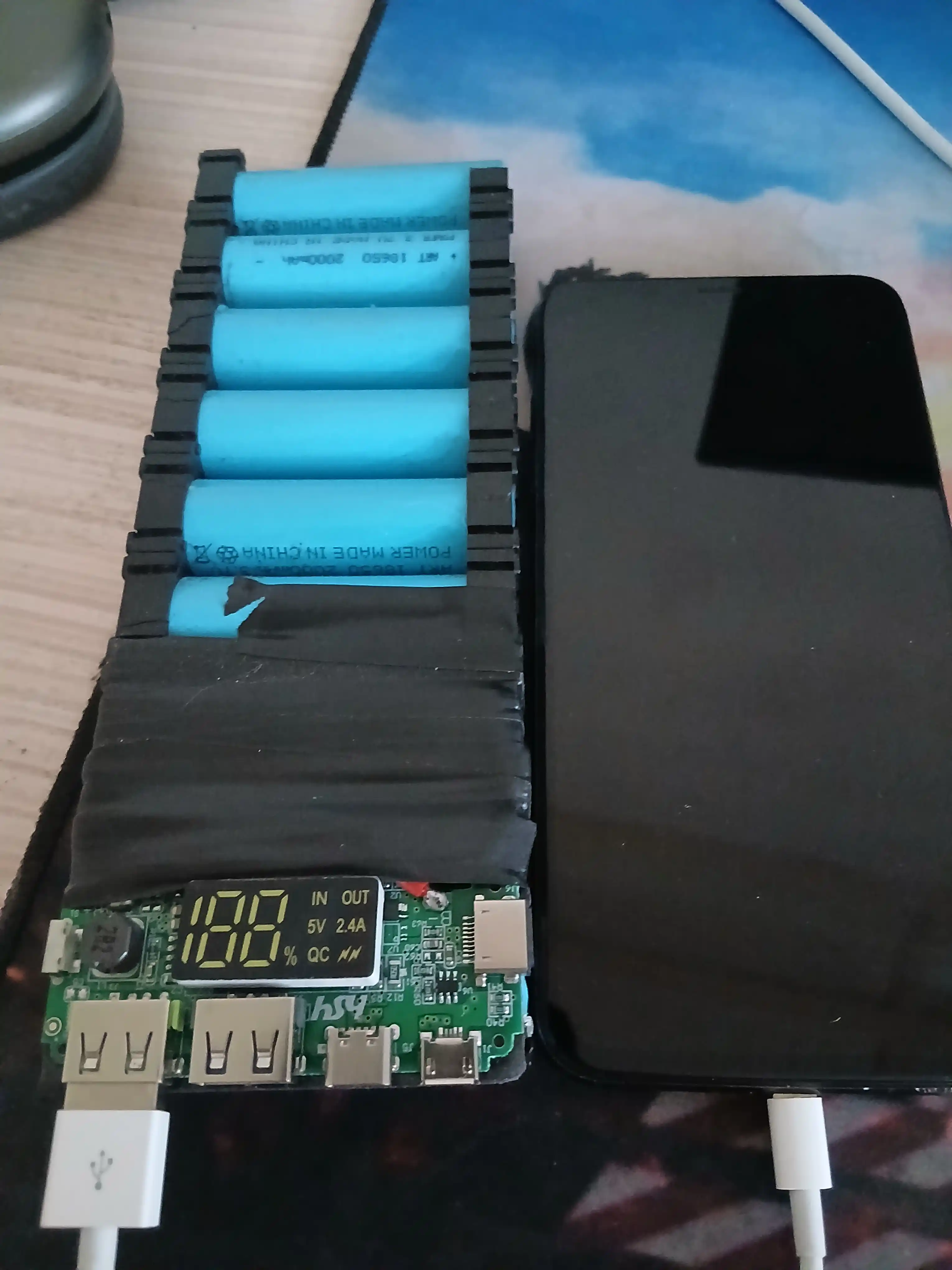 Плата контроллер H961-U V6.0 к powerbank с LED дисплеем, USB, 5В, 2.A