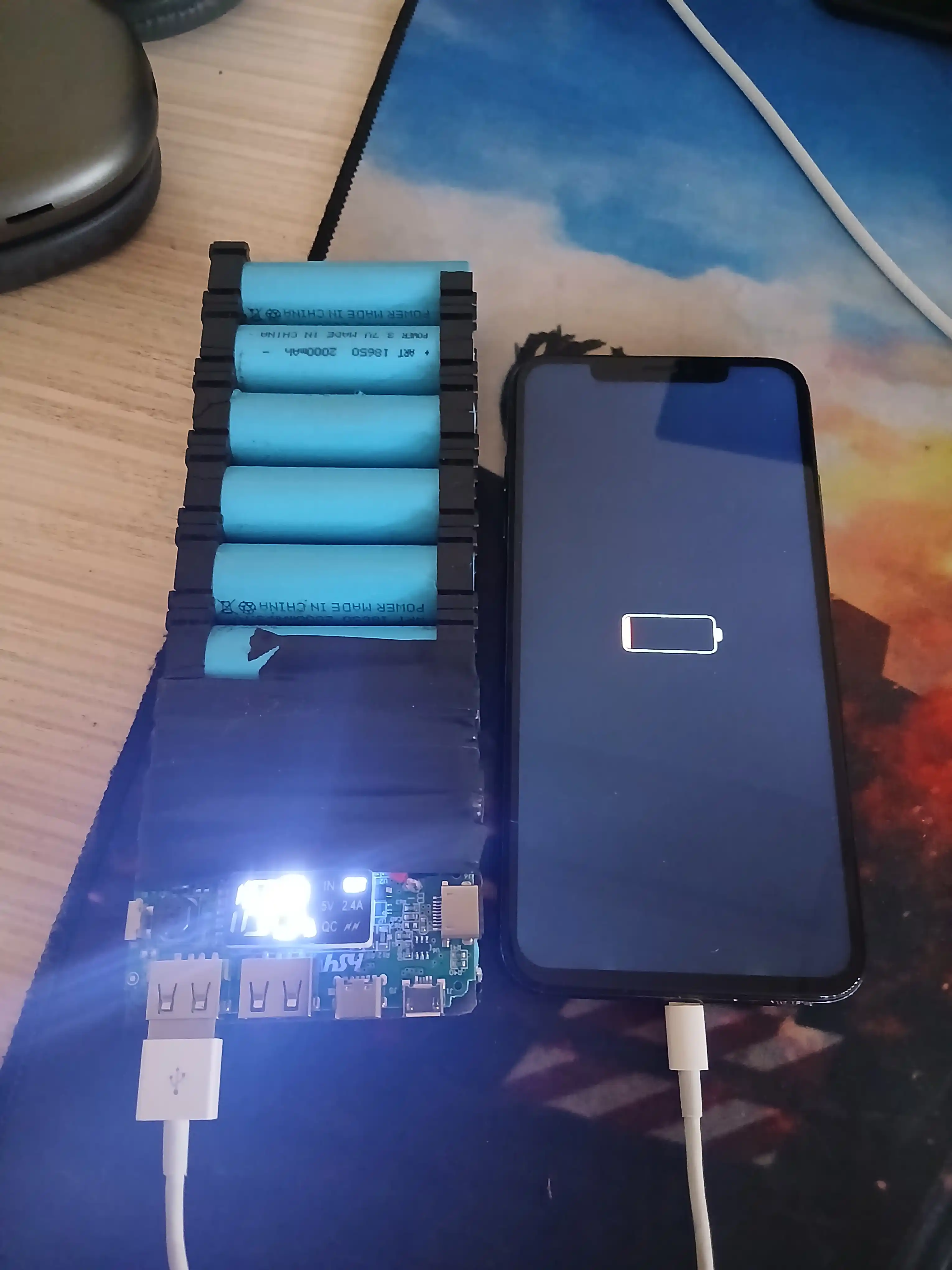 Плата контроллер H961-U V6.0 к powerbank с LED дисплеем, USB, 5В, 2.A