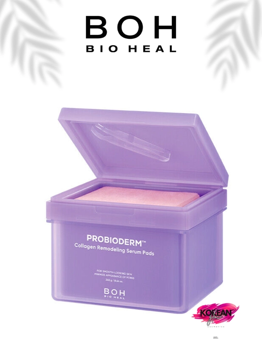 Kollagen va probiotiklar bilan mustahkamlovchi tagliklar BIOHEAL BOH Probioderm Collagen Serum Pads