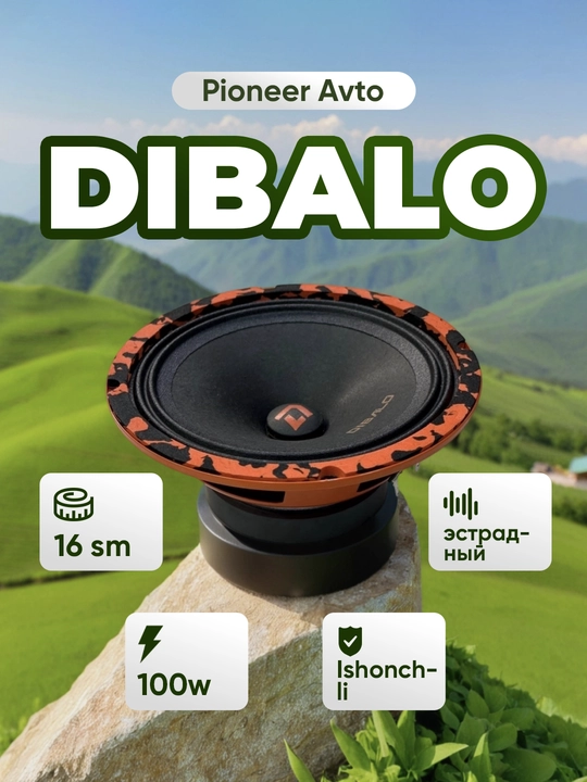 Колонки для авто Dibalo 165 Баракуда 60w, 16 см - 