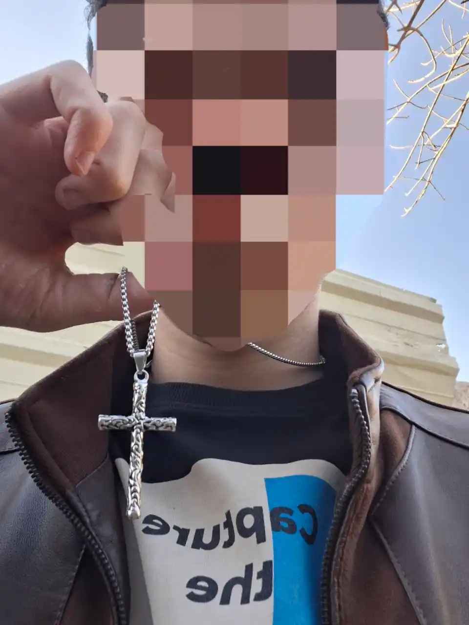 Крестик с цепочкой
