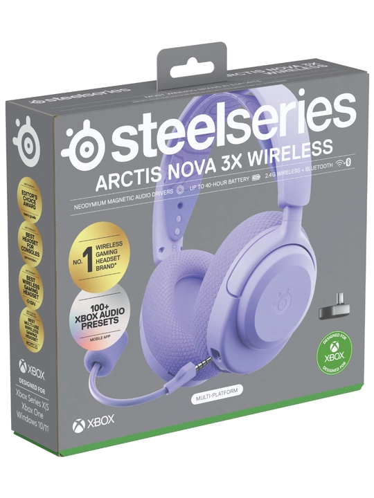 SteelSeries Arctis Nova 3X Wireless беспроводные игровые наушники, до 40 ч работы