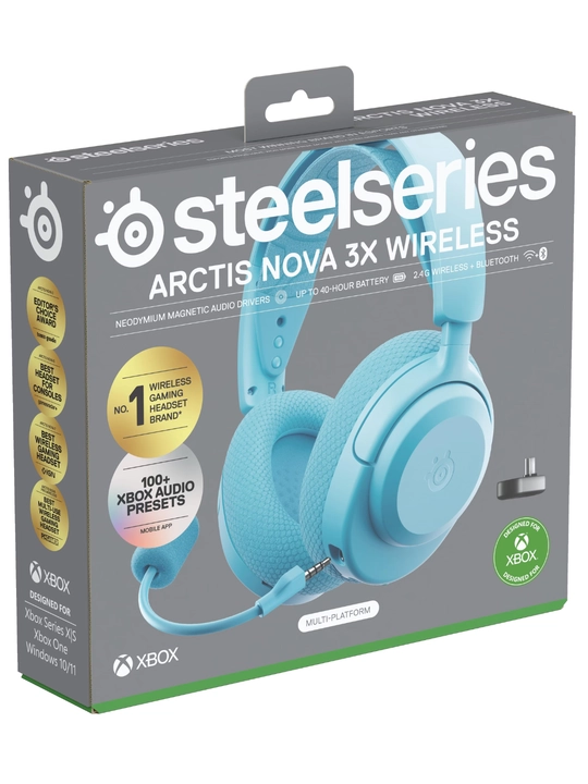 SteelSeries Arctis Nova 3X Wireless беспроводные игровые наушники, до 40 ч работы