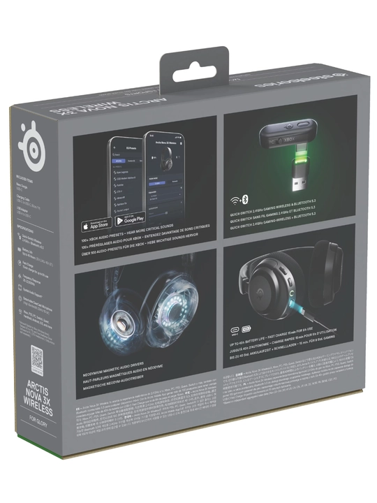 SteelSeries Arctis Nova 3X Wireless беспроводные игровые наушники, до 40 ч работы