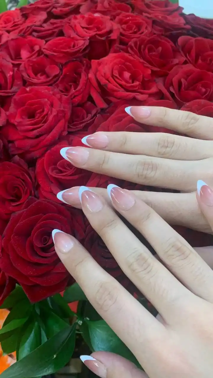 Накладные ногти с дизайном, 24 шт, маникюр, френч