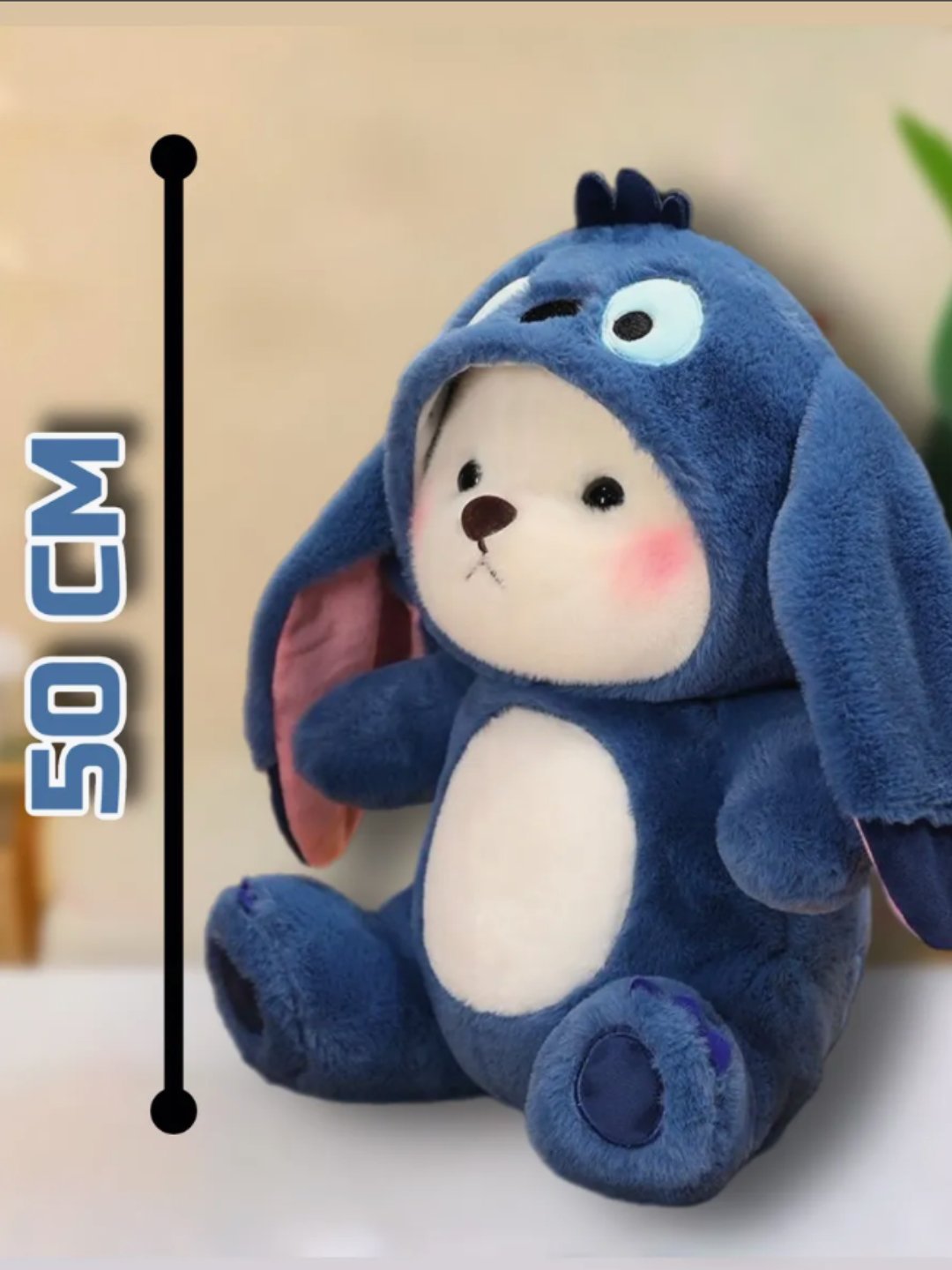 Bolalar uchun to'ldirilgan o'yinchoq kapshonli ayiqcha, Lotso, Pikachu, Stitch, 25-70 sm - 