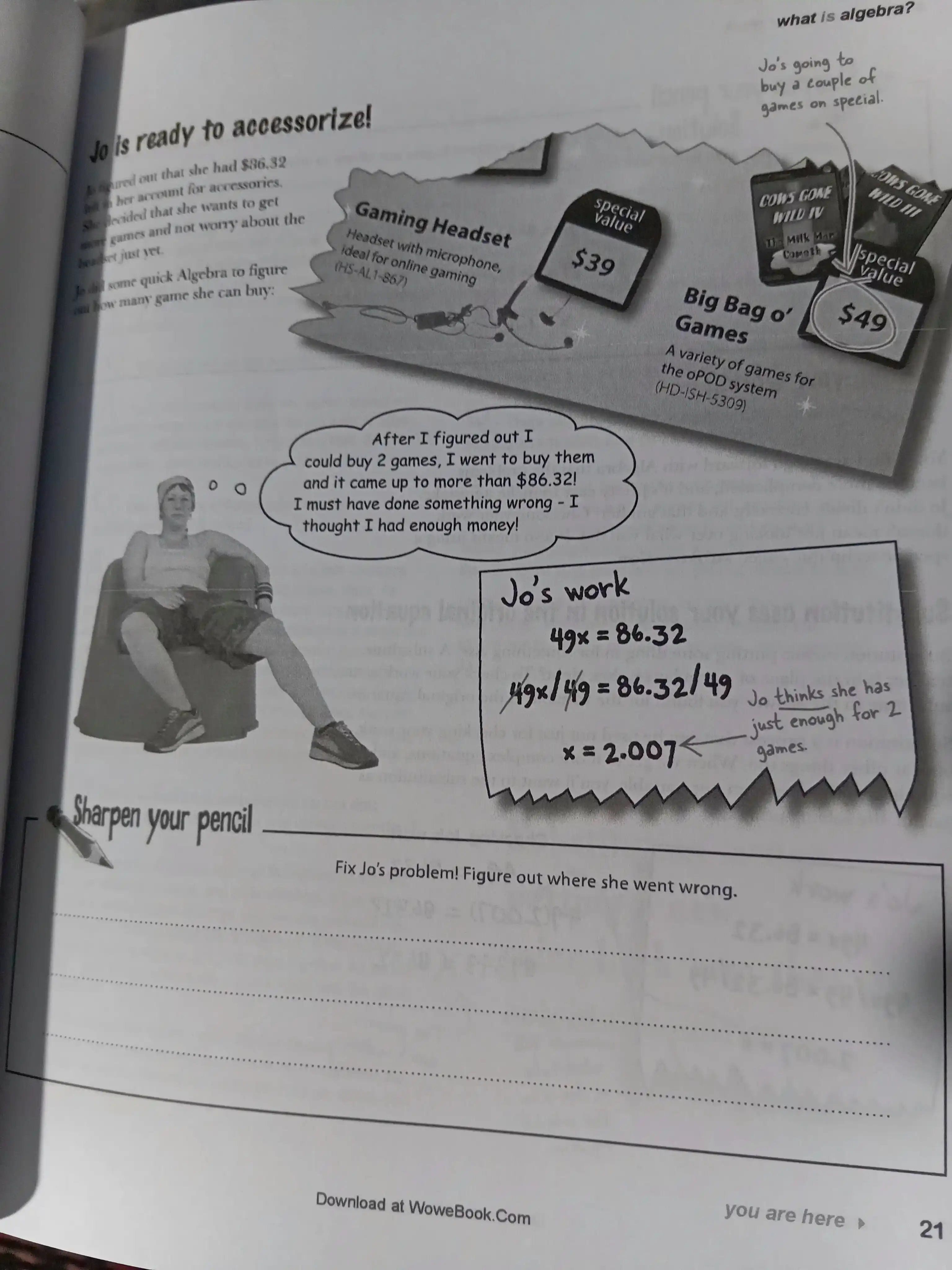 Head First Algebra: A Learner's Guide to Algebra 1st Edition