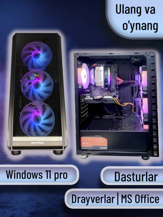 Tayyor Core i3-12100f o'yin kompyuteri, GTX 1660 super-o'yin va dizayn uchun tizimli blok