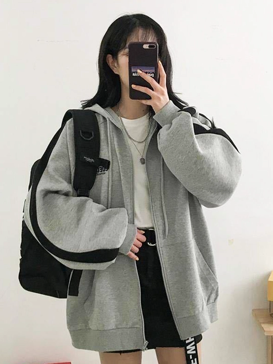 Женское худи, oversize ZIP-худи