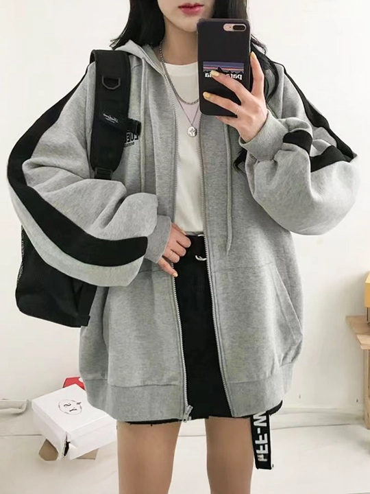 Женское худи, oversize ZIP-худи