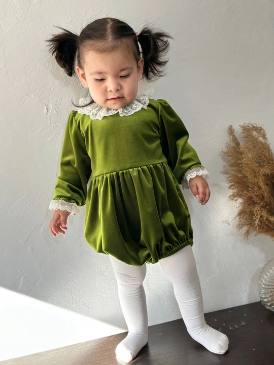 Qizaloqlar uchun velyur romper bodi