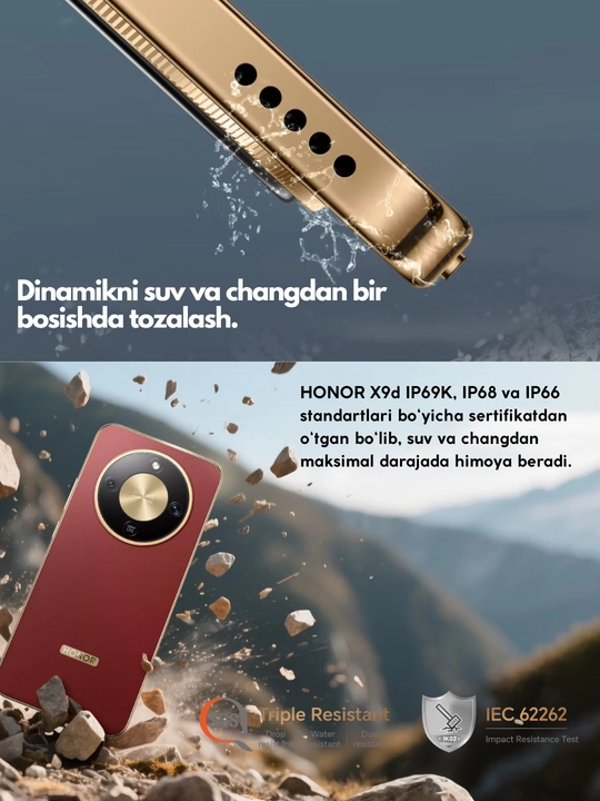 Смартфон Honor X9d 5G, AMOLED-экран, 8300мА·ч, камера 108Мп, NFC, 120Гц