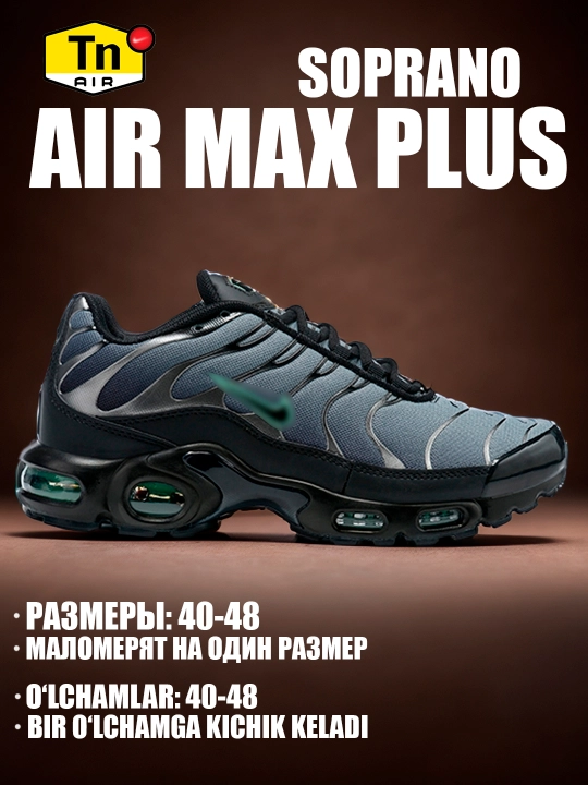 Erkaklar, ayollar va o'smirlar uchun Nike Air Max Plus TN krossovkalari, sport, 40-48 - 