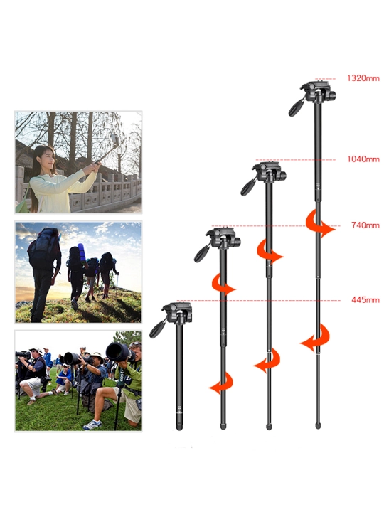 Zomei M1 raqamli kamera uchun professional engil alyuminiy qotishma video tripod
