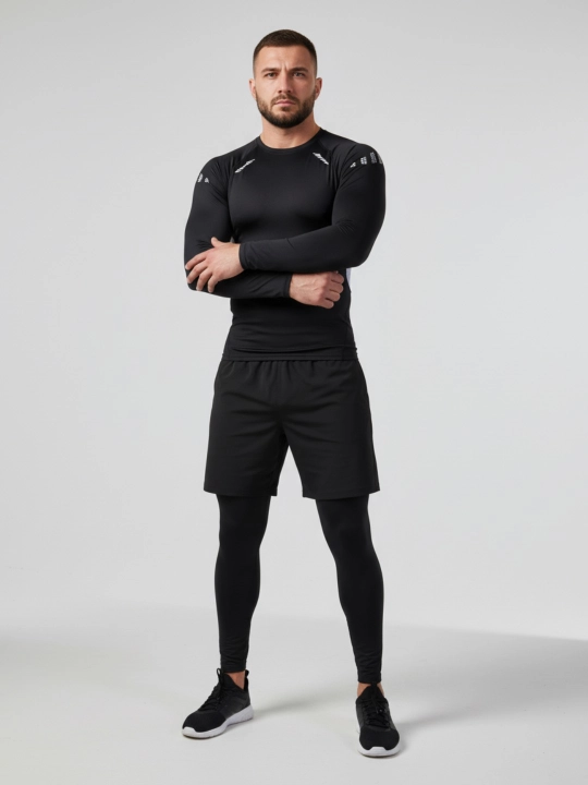 Kompression kostyum 3 1da, sport termo kiyim, rashgard, katta o'lchamli tayts va short