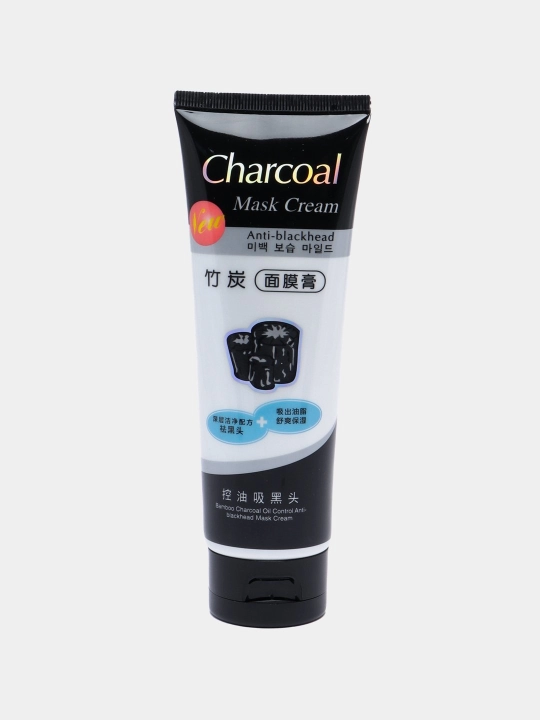 Charcoal Face Mask, черная, отбеливающая угольная маска для лица, 130 гр