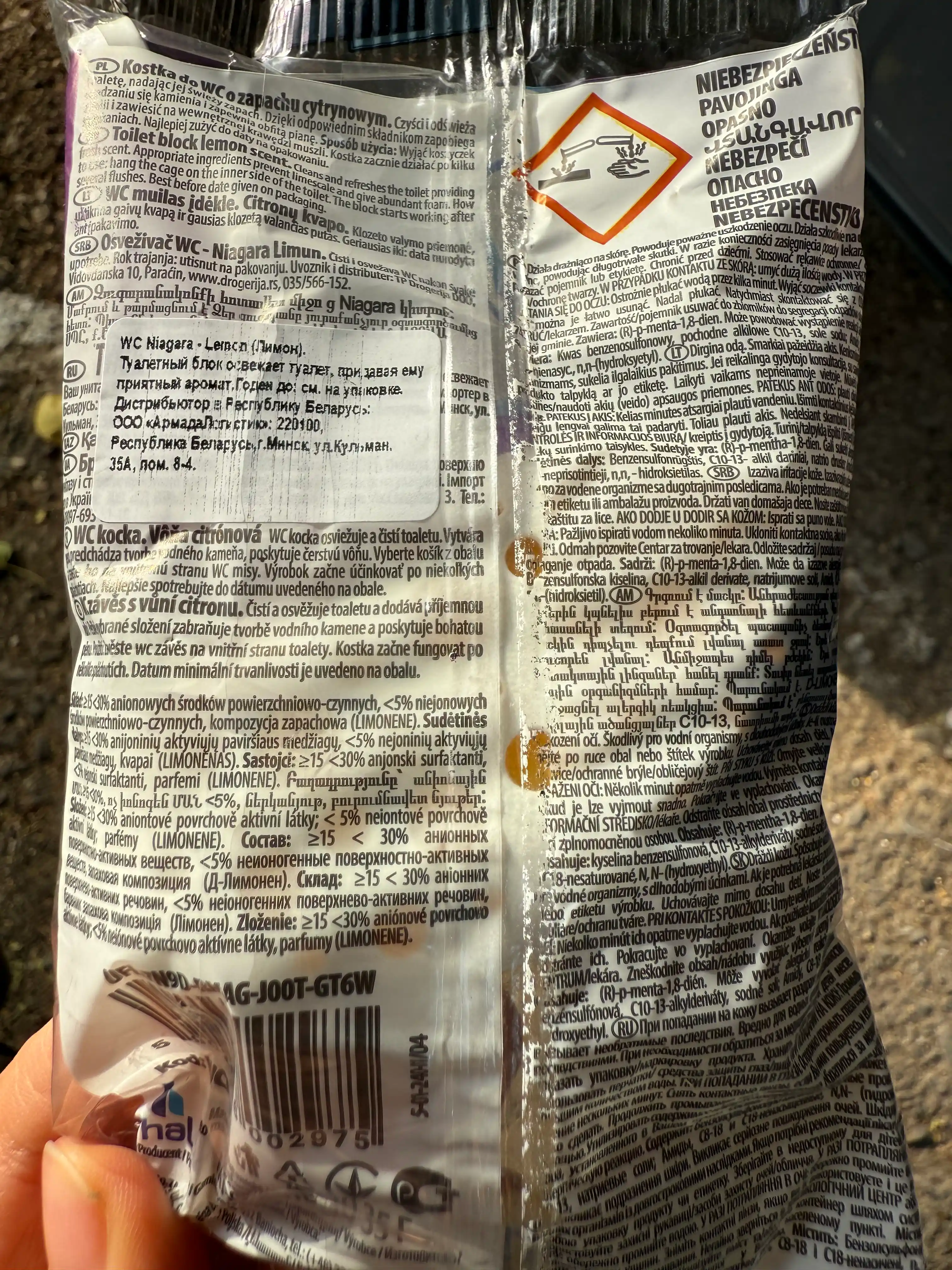 Tualet bloki Kolorado WC Niagara Lemon (Limon), 35 g