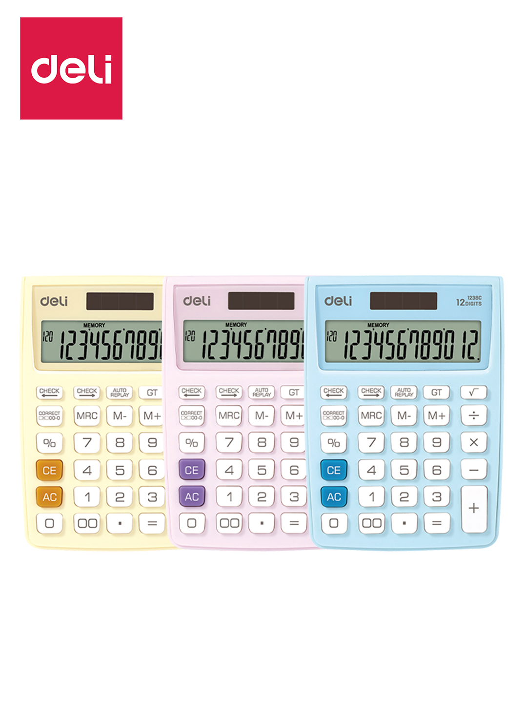 Калькулятор 12 разрядов CHECK E1238C Deli, 1238C - 