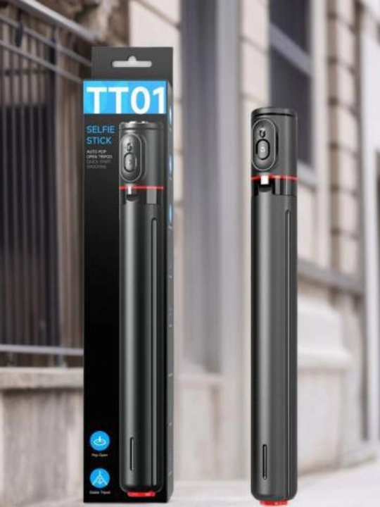Selfi tayoqchasi TT01, 177 sm, avtomatik shtativ va magnit Bluetooth pulti bilan 