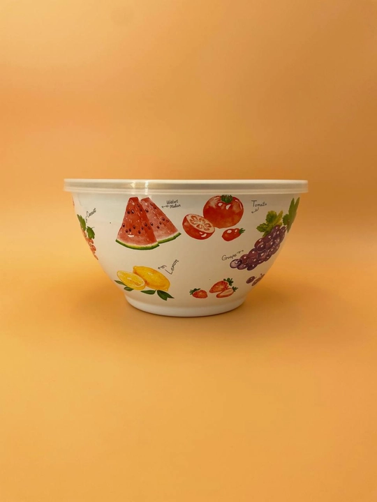 Набор эмалированных салатников, мисок с крышками, 1, 2.5, 4 литра