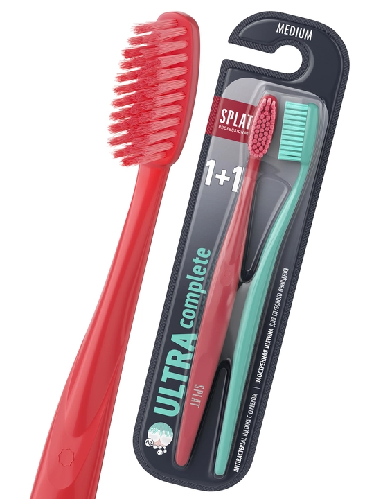 SPLAT Professional Ultra Complete Medium tish cho‘tkasi, 1+1 paketi