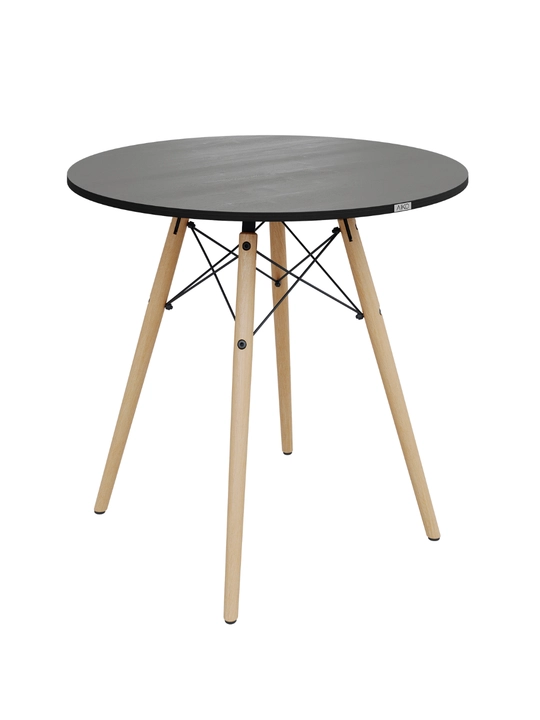 Стол обеденный AIKO Stockholm Egger, кухонный, из ЛДСП и стали, круглый, 90 x 90 x 75 см