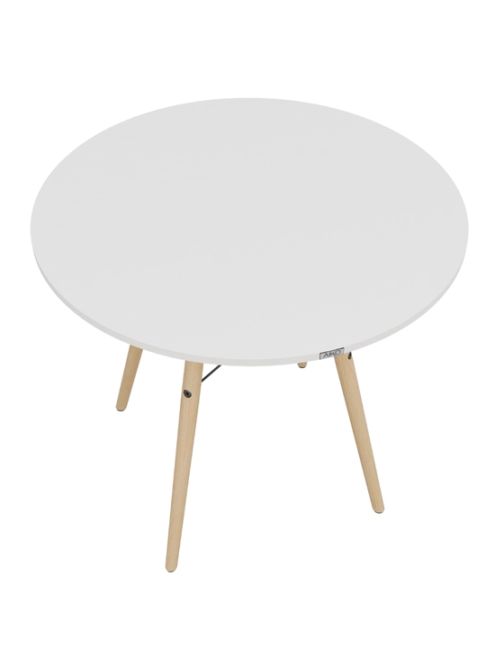 Стол обеденный AIKO Stockholm Egger, кухонный, из ЛДСП и стали, круглый, 90 x 90 x 75 см