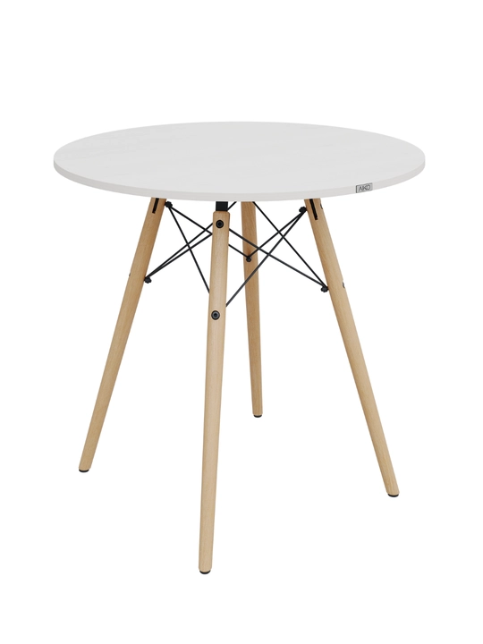 Стол обеденный AIKO Stockholm Egger, кухонный, из ЛДСП и стали, круглый, 90 x 90 x 75 см