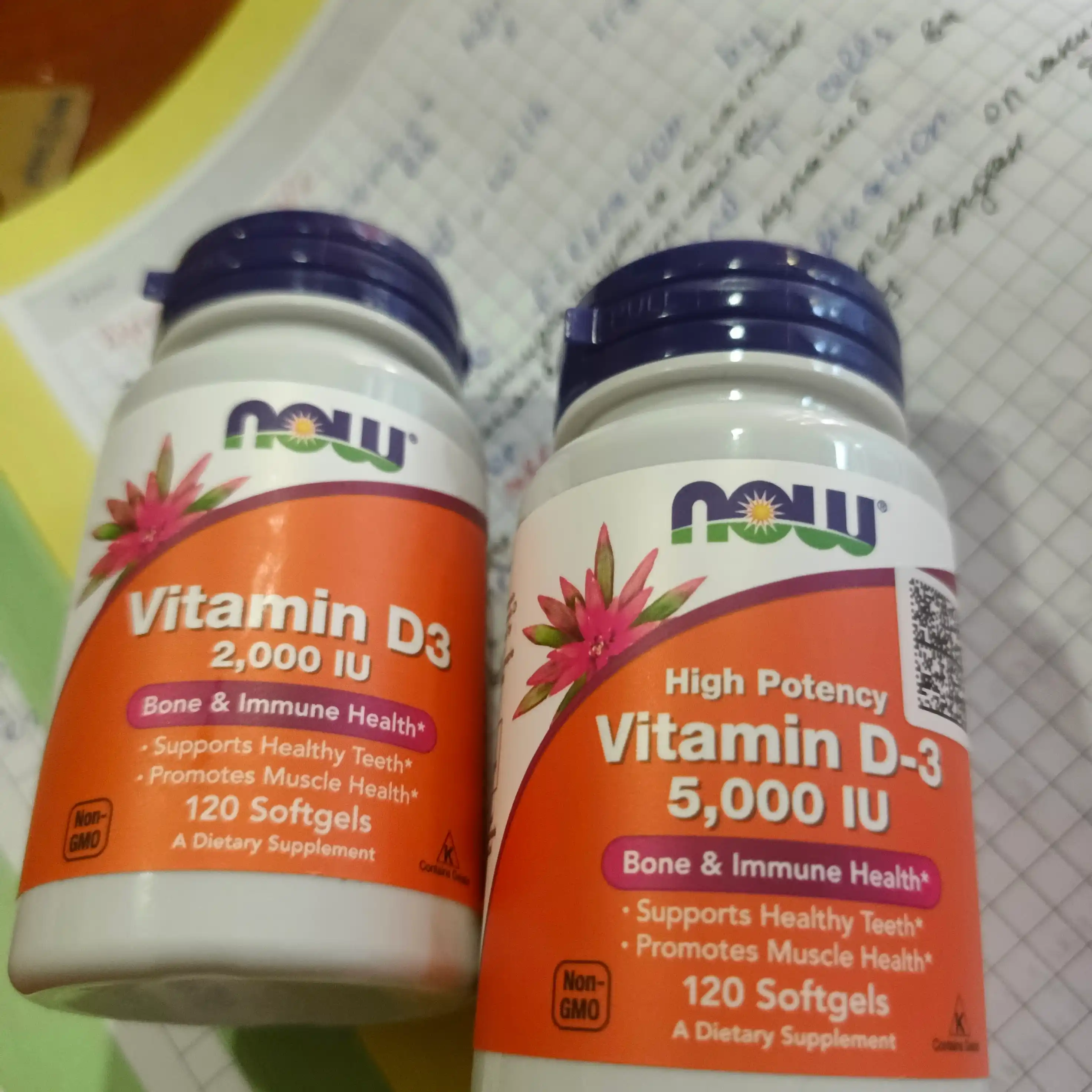 Vitaminlar D3 Now Foods, 2000 IU, 50 mkg, 120 kapsula