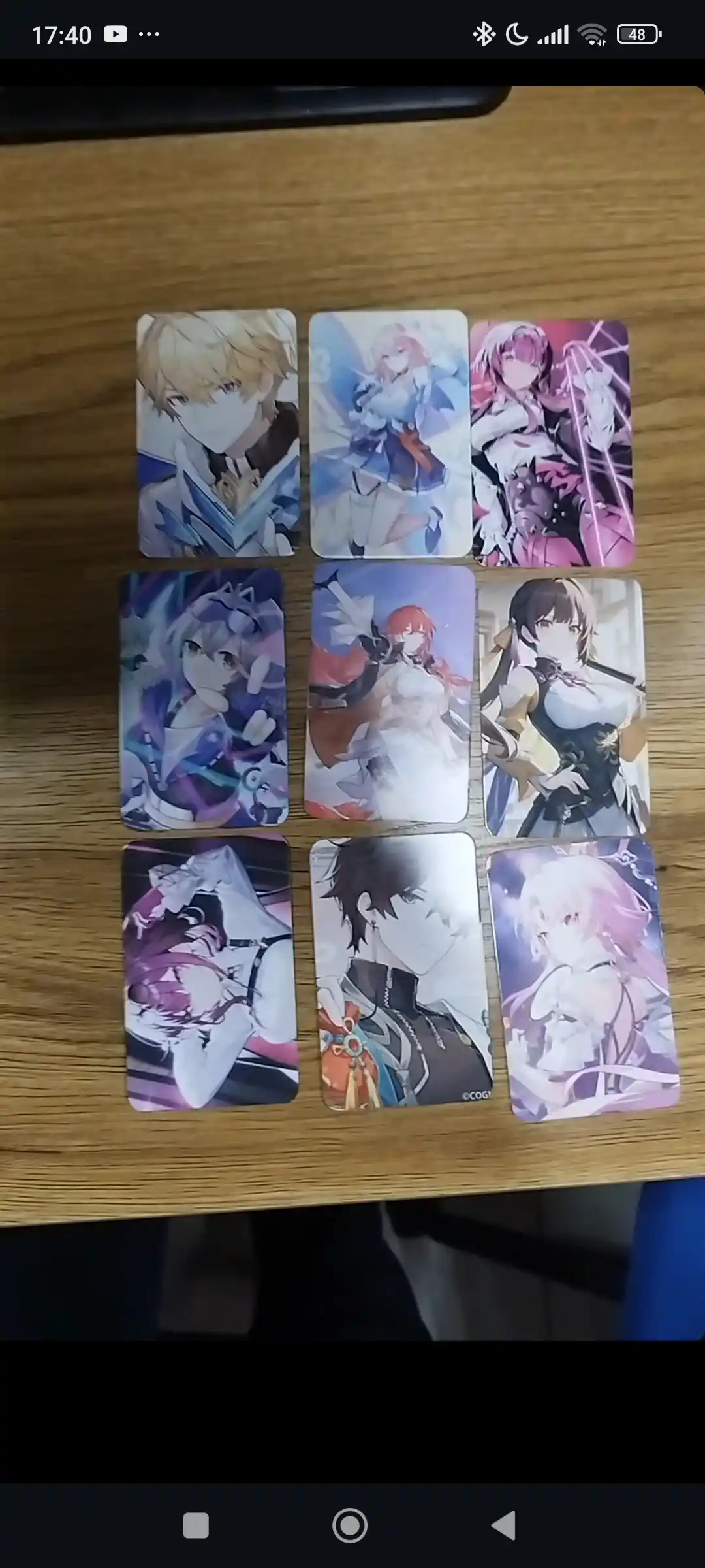 Anime Lomo kartalari to'plami bir parcha, sehrli jang, jin o'ldiruvchi pichoq, monolog