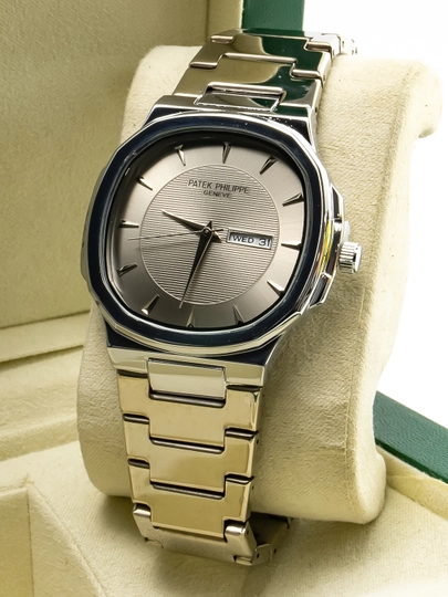 Мужские наручные часы Patek Philippe Style Geneve – металлический корпус, календарь — MICRO1-PATEK65-БЕЖЕВ