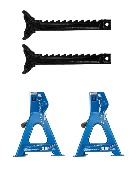 Подставки под автомобиль STELS регулируемые, домкрат, 2 т, 280 - 420 мм, 2 шт, 51621