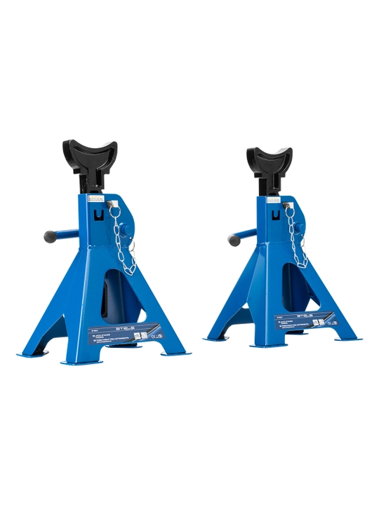 Sozlanuvchan avtomobil stendlari STELS, 3 t, ko'tarish h 295-425 mm, 2 dona, 51627