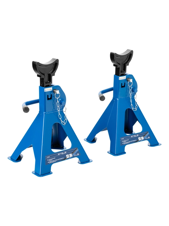 Sozlanuvchan avtomobil stendlari STELS, 3 t, ko'tarish h 295-425 mm, 2 dona, 51627
