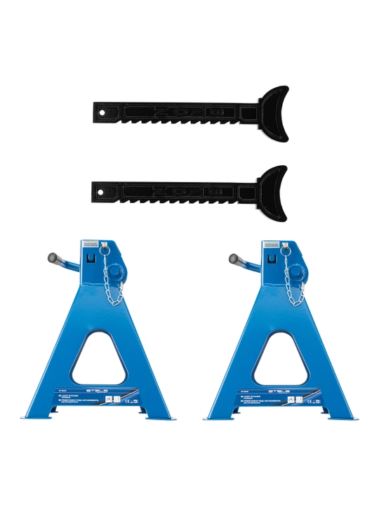 Sozlanishi mumkin avtomobil stendlari STELS, 6 tonn, ko'tarish 385 - 600 mm, 2 dona, 51633