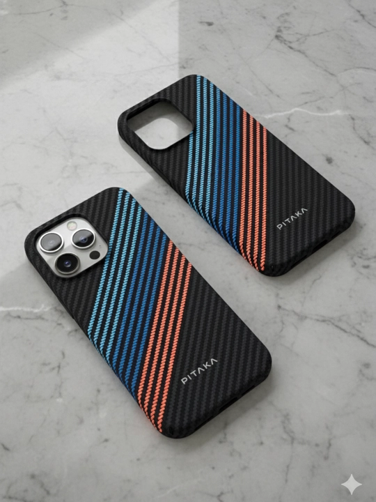 Чехол для iPhone карбоновый, MagSafe, 14, 15, 16, 17, Pro Max, жёсткий