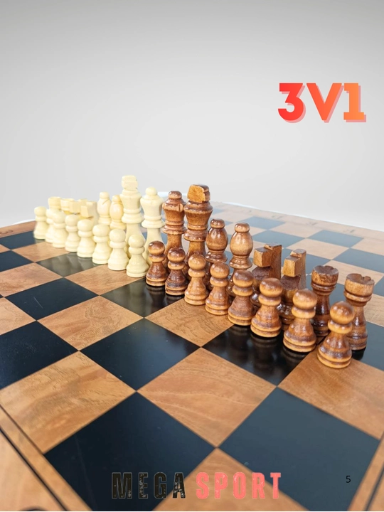 Shaxmat 2v1 — Shashka, Shaxmat to‘plami (47x47 sm)