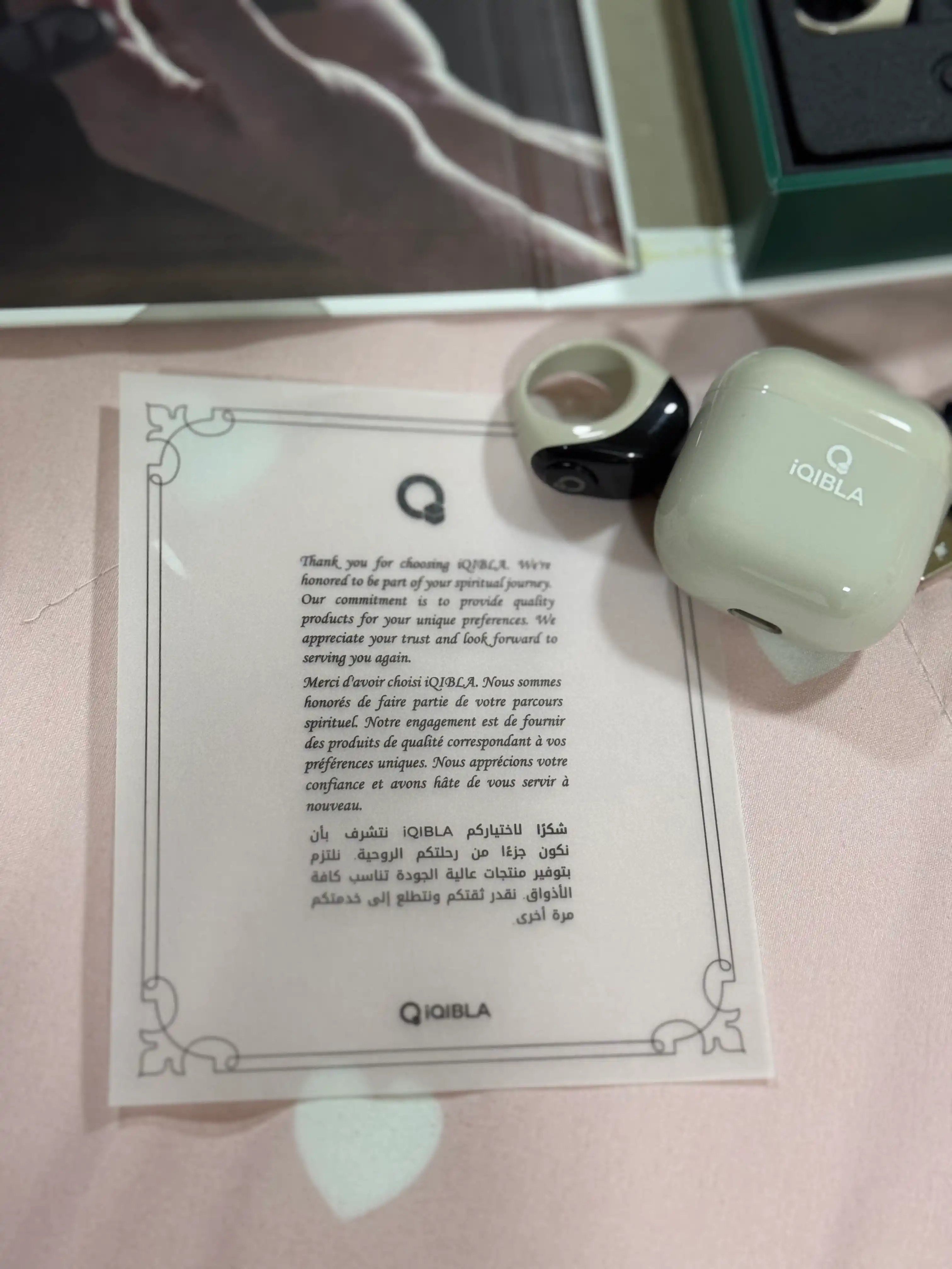Elektron Tasbeh Zikr Ring Jood, zaryad keysi bilan, namoz vaqti eslatmasi, universal uzuk