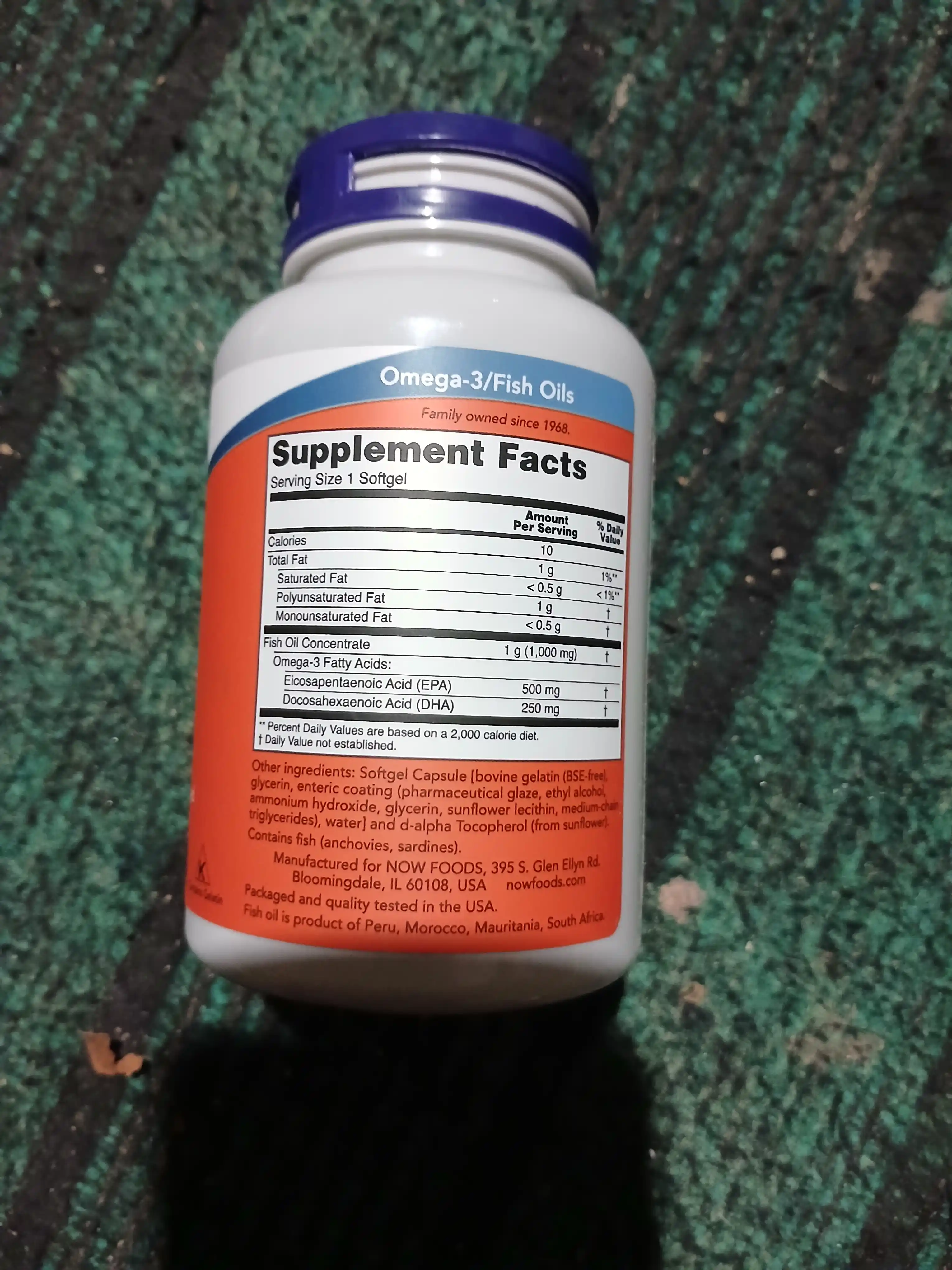NOW Supplements, Ultra Omega-3, 500 EPA и 250 DHA, рыбий желатиновый капсула