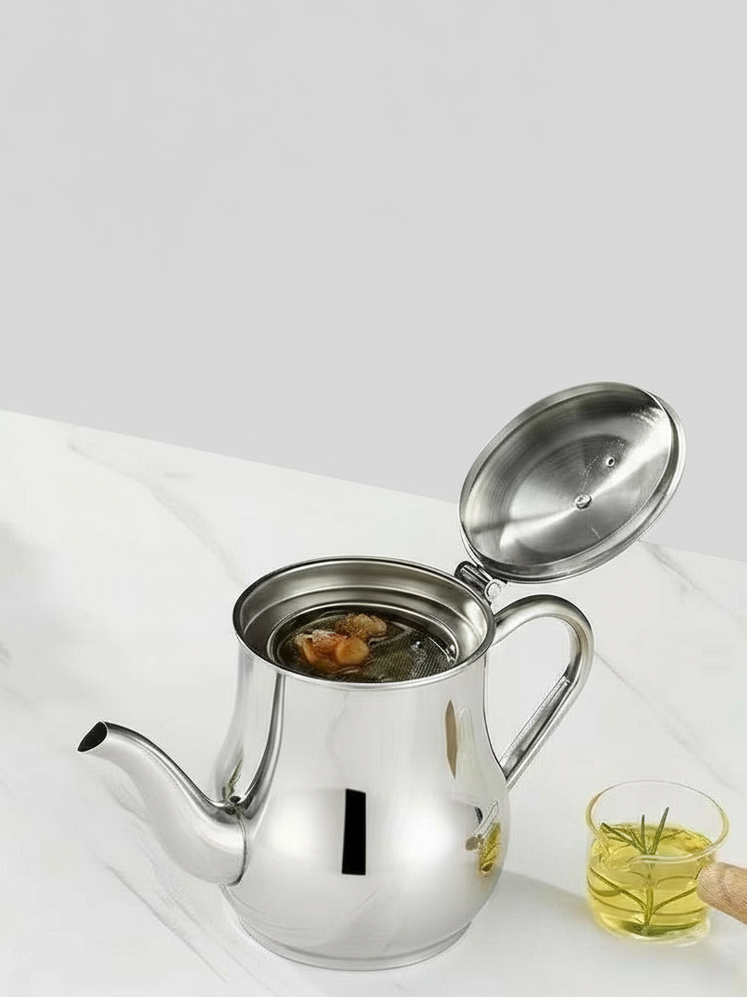 Samovar uchun metall elakli zanglamaydigan po‘latdan yasalgan choynak