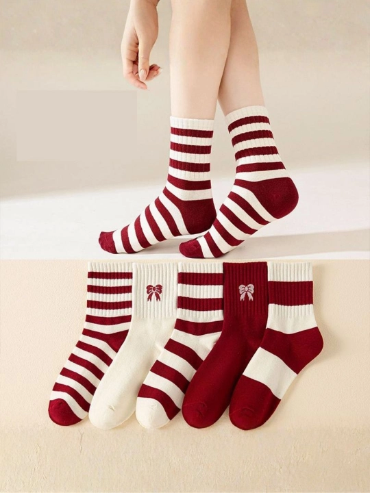 Preppy Style, 36-41 ayollar modadagi yo‘l-yo‘l sport paypoqlari, 3-5-10 juft to‘plamda