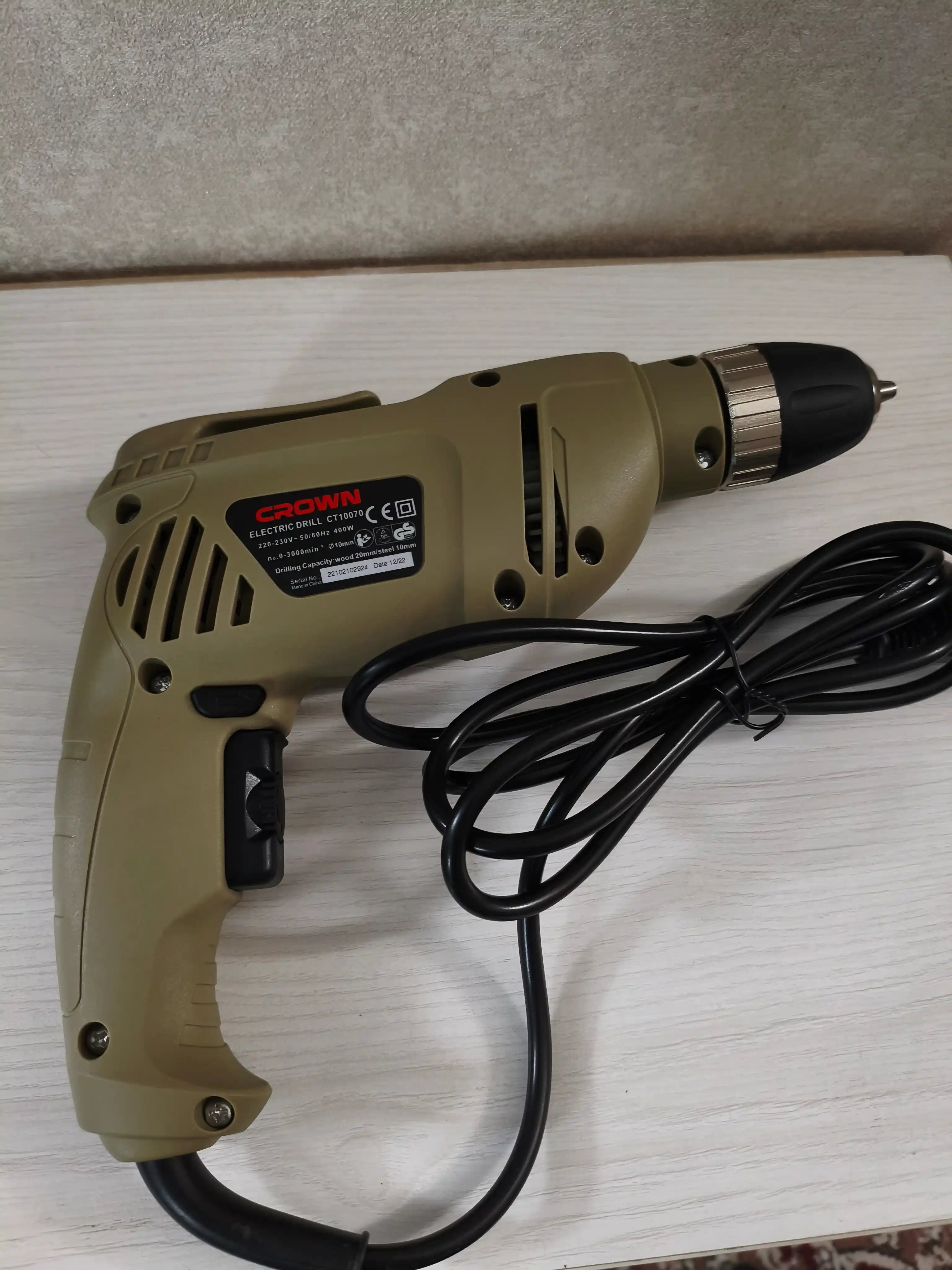 Drel zarbsiz CROWN CT10070, 400 Vt