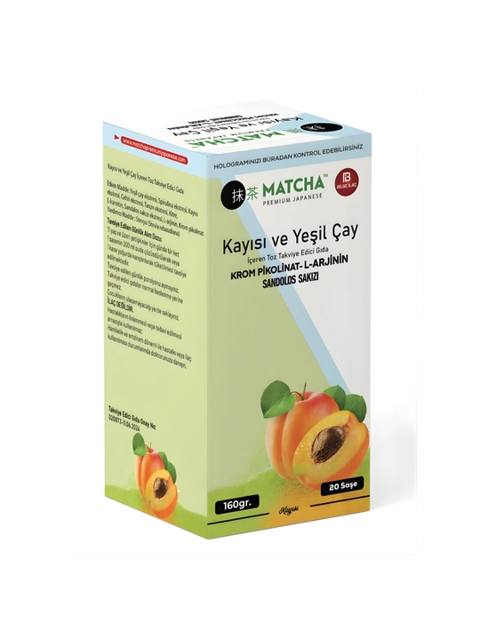 O'rikli Yapon matcha choyi, 160g  - 