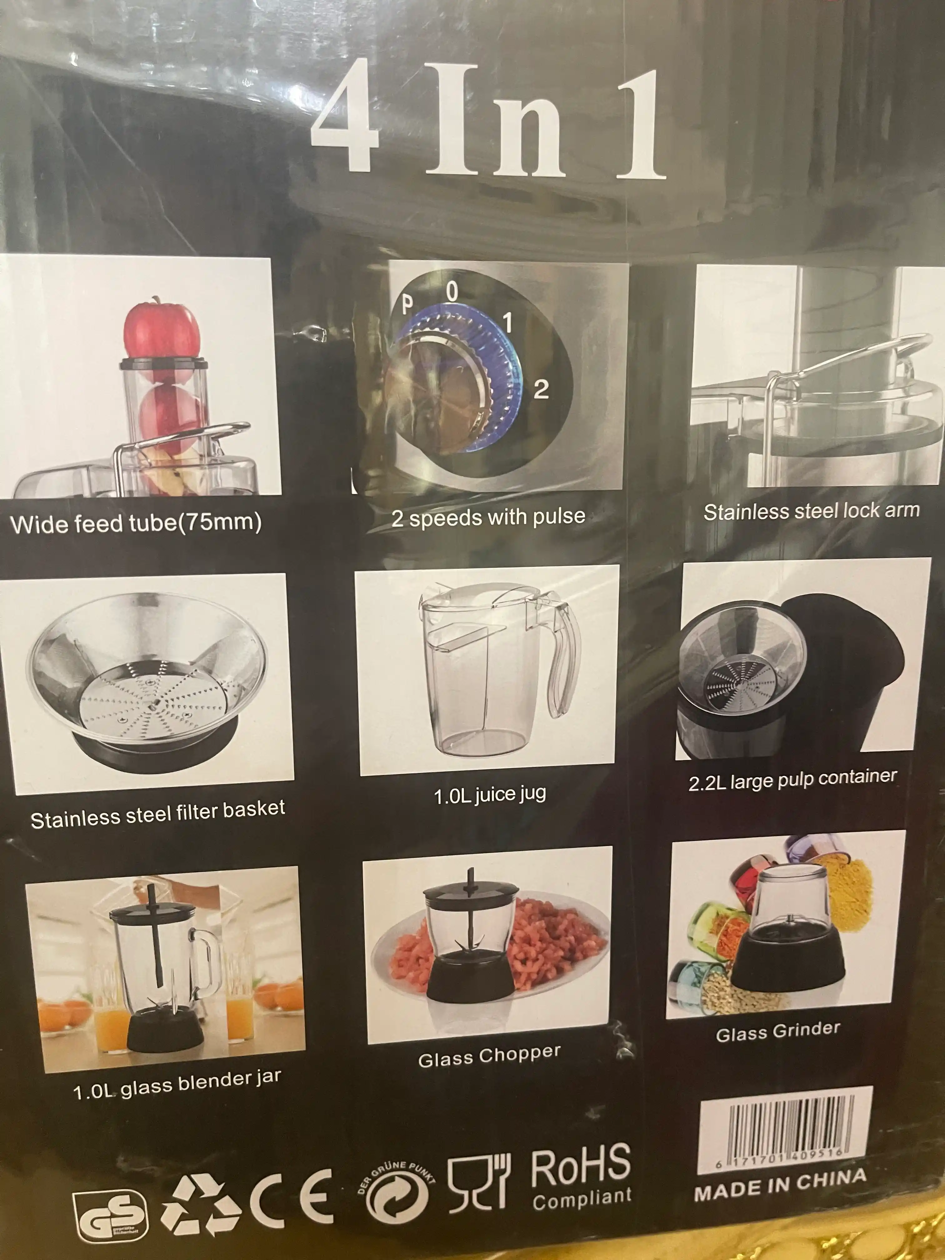 4 ta 1 da sharbat chiqargich, Blender, Kofe maydalagich, Sokovijimalka, mikser, blender